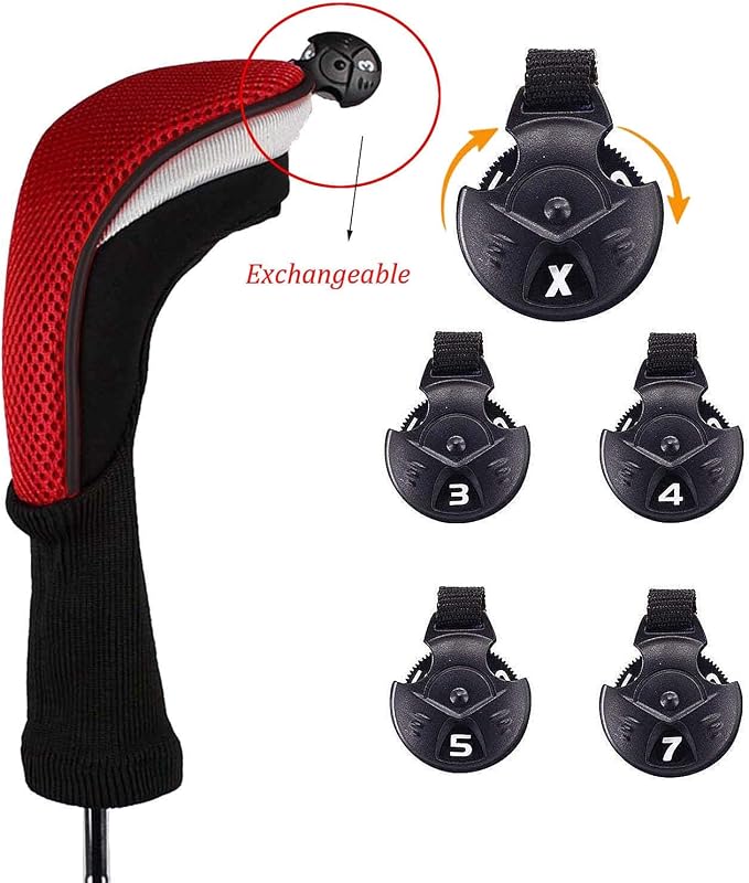 Golf Club Head Covers for Woods and Driver Hybrids Fairway Value Pack - Image 4