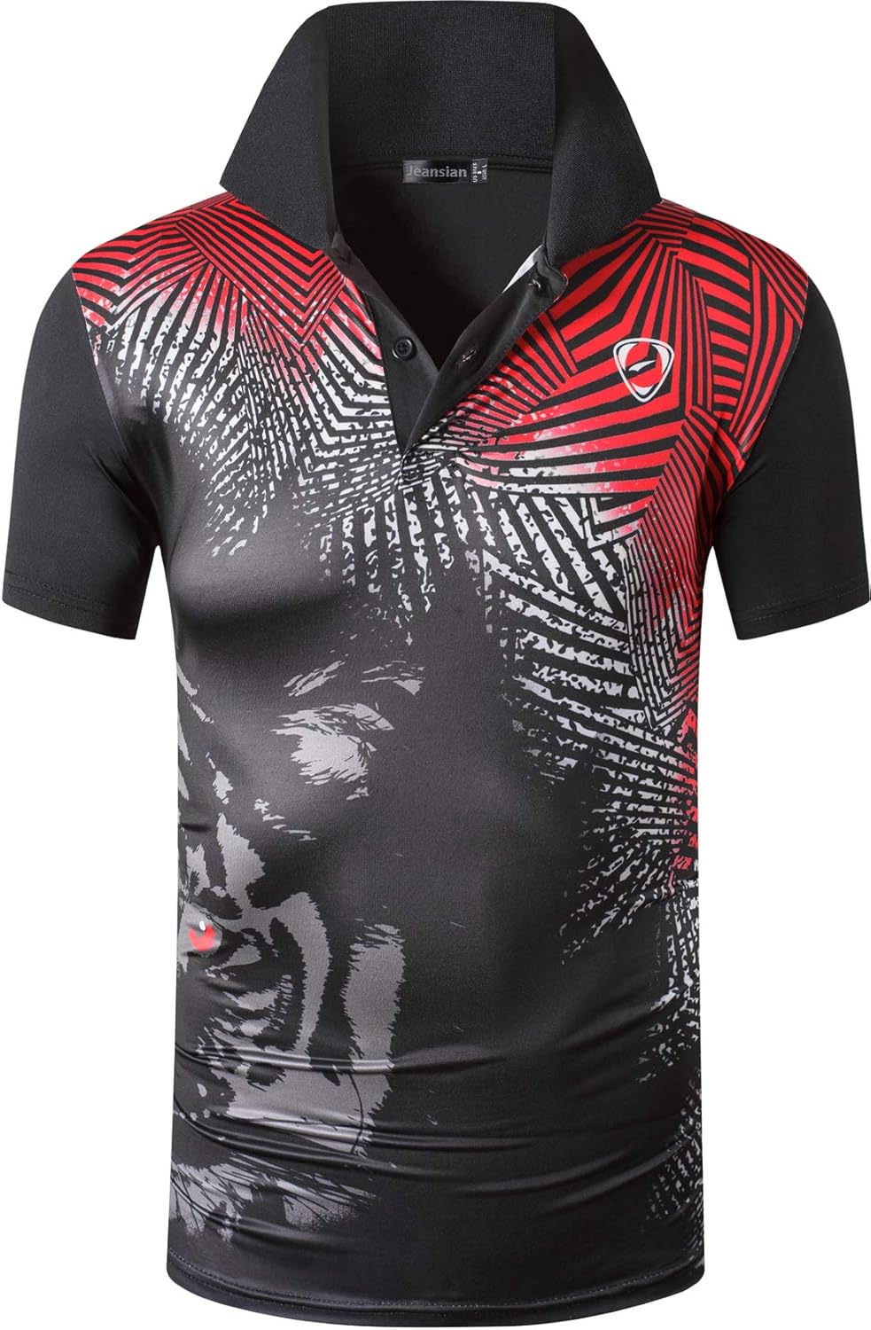 jeansian Men's Sport Outdoor Quick Dry Fit Short Sleeves Polo Tee Shirt Tshirt T-Shirt Tops Golf Tennis Bowling LSL195