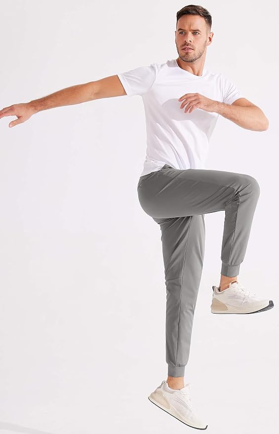 Libin Men's Golf Pants Joggers Lightweight 3 Pockets Slim Fit Soft Stretchy - Image 5