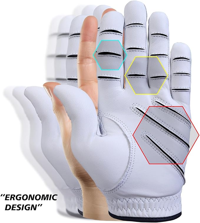 MONKEY GRIP 3D Golf Glove Premium Cabretta Leather Power Good Grip Soft Fit - Image 2
