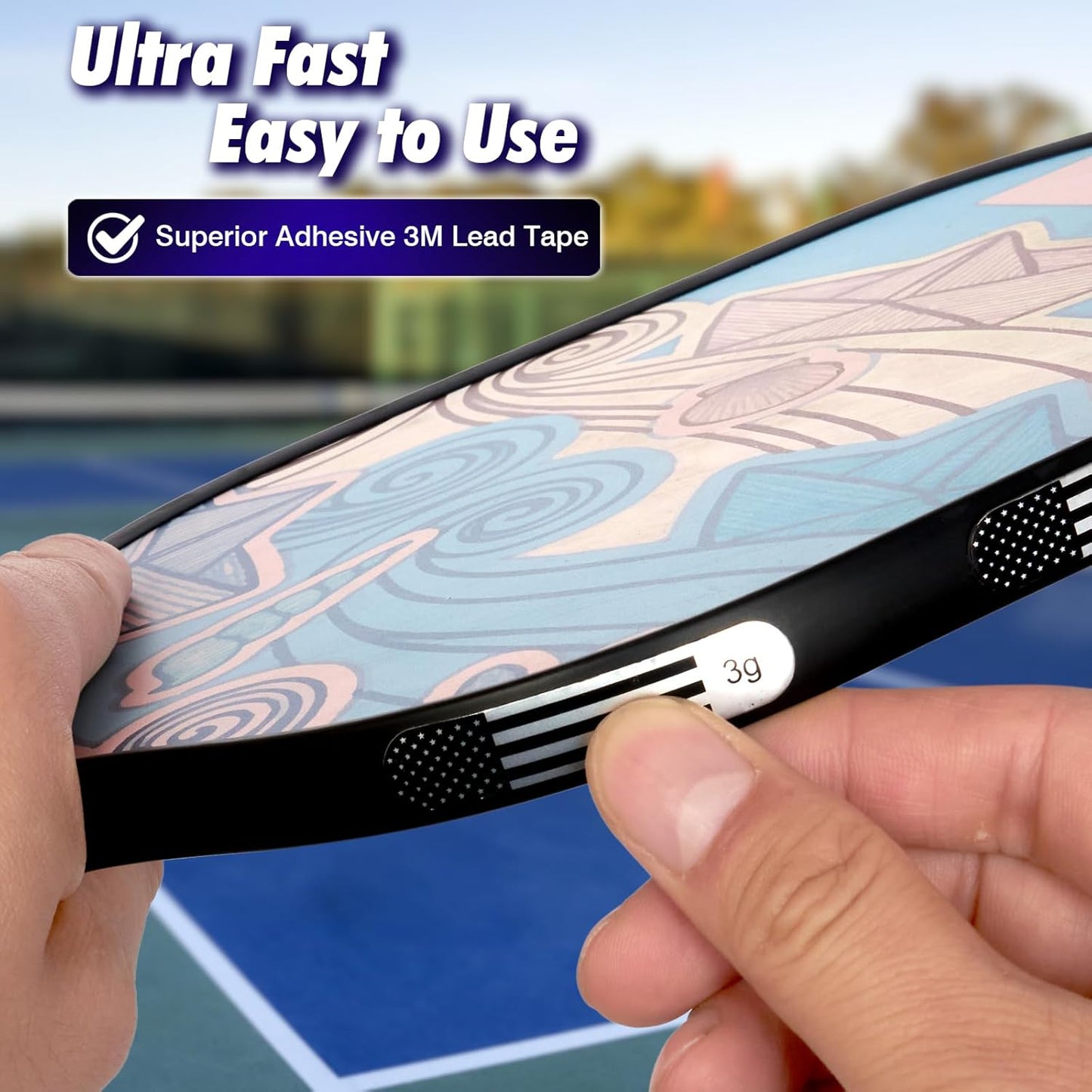 20pcs Pickleball Lead Tape - 3M Adhesive Lead Tape for Pickleball Paddles with Storage Box, Weighted 3g Adhesive Strips for Golf Clubs Tennis Racket Increase Control & Power