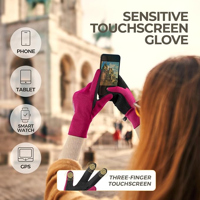 SIMARI Winter Gloves for Women, TouchScreen Water-Resistant Warm Thermal Gloves - Image 3