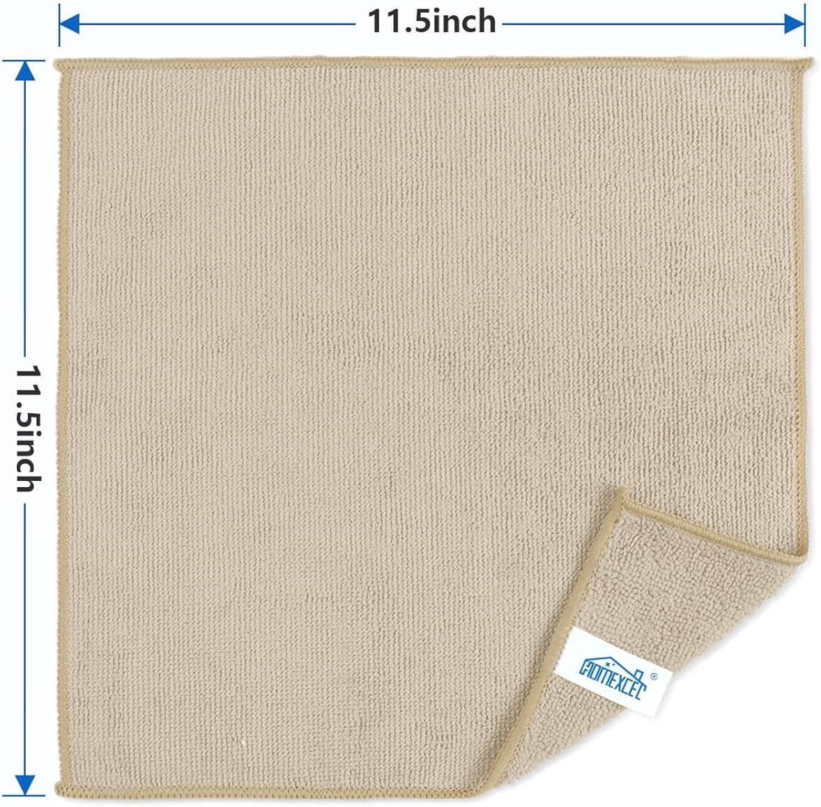 HOMEXCEL Brown Microfiber Cleaning Cloth, 8 Pack Cleaning Towels for Kitchen, Lint Free, Scratch-Free, Highly Absorbent, and Reusable Cleaning Rags for House, Window and Glass, Cars, 11.5 X11.5 inch