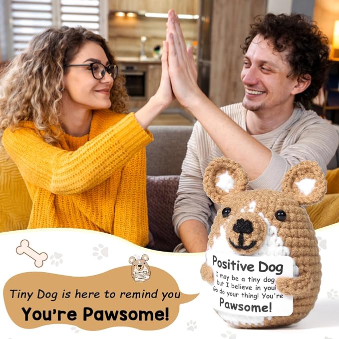 AICase Inspirational Crochet Positive Dog Animals, Emotional Support Nuggets - Image 4