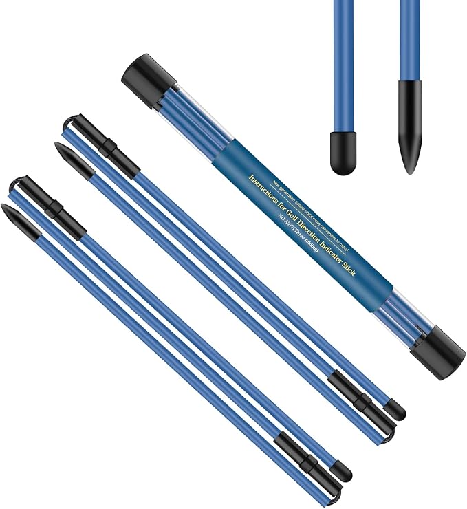 Golf Alignment Sticks 2 Pack, Golf Alignment Rods Upgraded 48" Collapsible Golf by BAIRBREGOLF