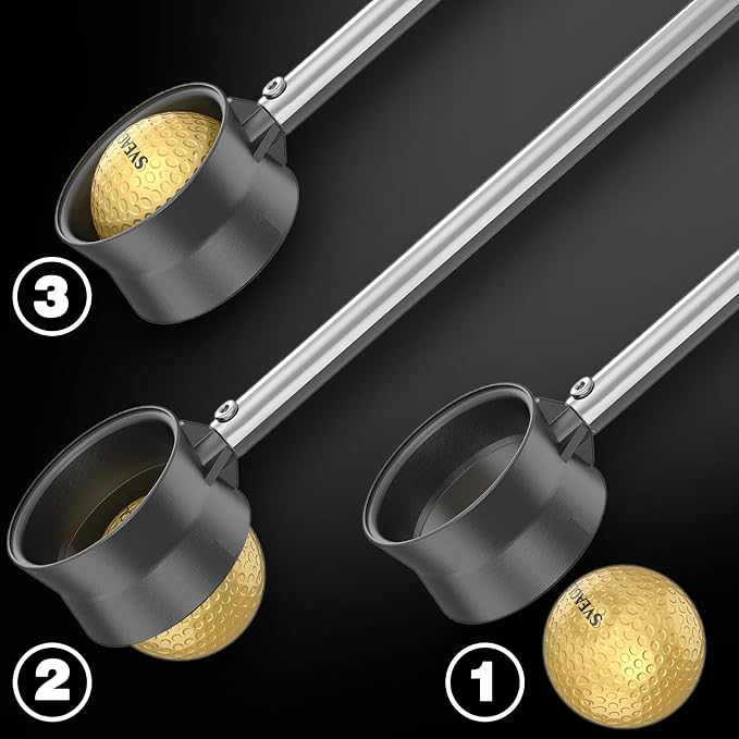 Golf Ball Retriever Telescopic for Water, 12Ft/9Ft Two-Sided Golf Ball Grabber - Image 2