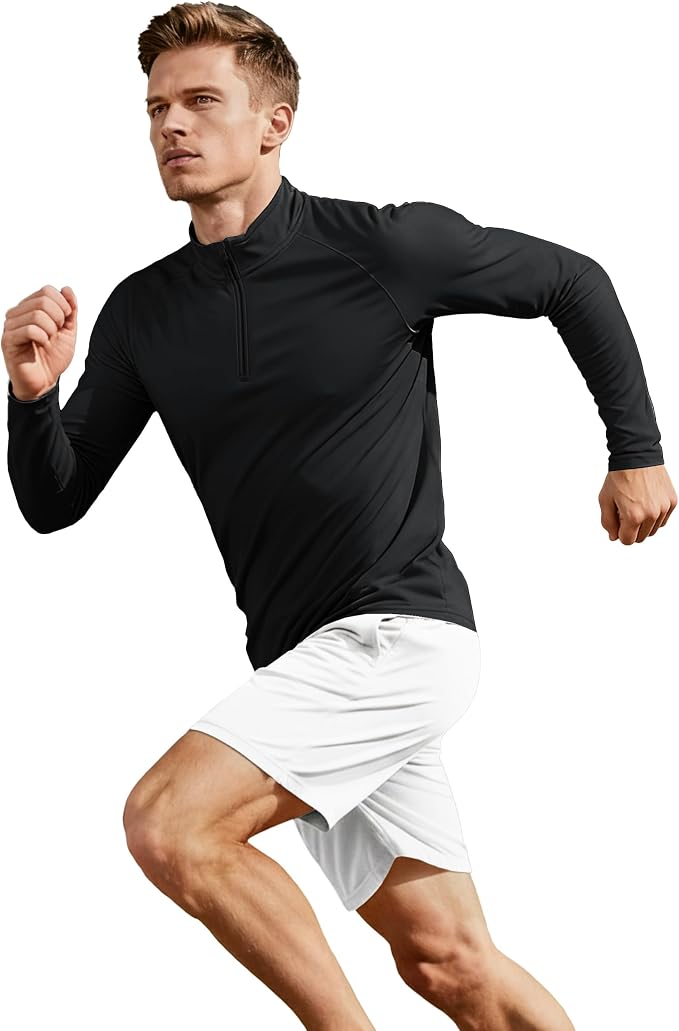 Boladeci Men's UPF 50+ Sun Shirts 1/4 Zip Long Sleeve SPF UV Protection - Image 5