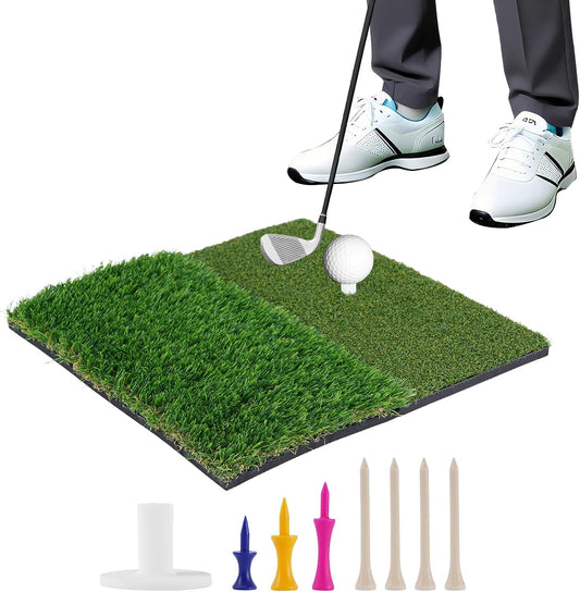 Golf Practice Mat Golf Hitting Mat Portable Training Matt Indoor Outdoor Chipping Putting Training Mats for Backyard Garage – Gift for Golfers, Beginners & Pros