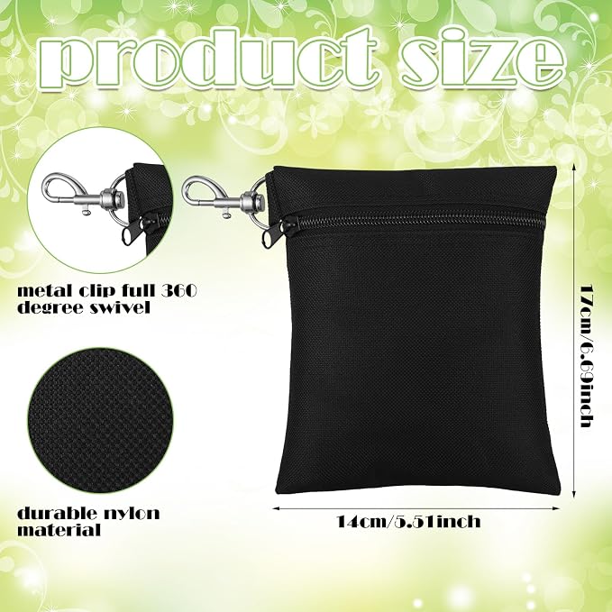 Shappy 3 Pcs Golf Tee Bag 6.7 x 5.5 Inch Golf Ball Bag Pouch Utility Tee Holder - Image 2