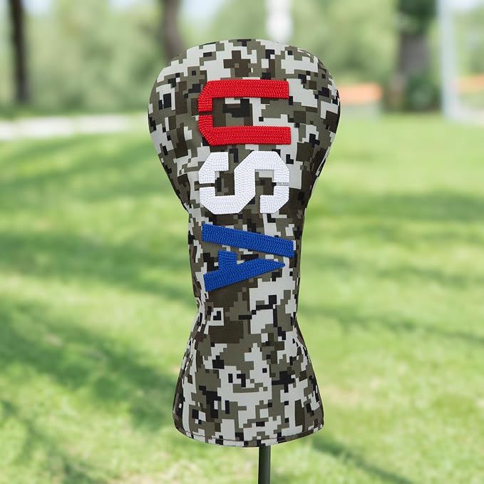 Golf Club Head Covers, Camouflage USA Design Golf Driver Covers, Fairway Wood - Image 4
