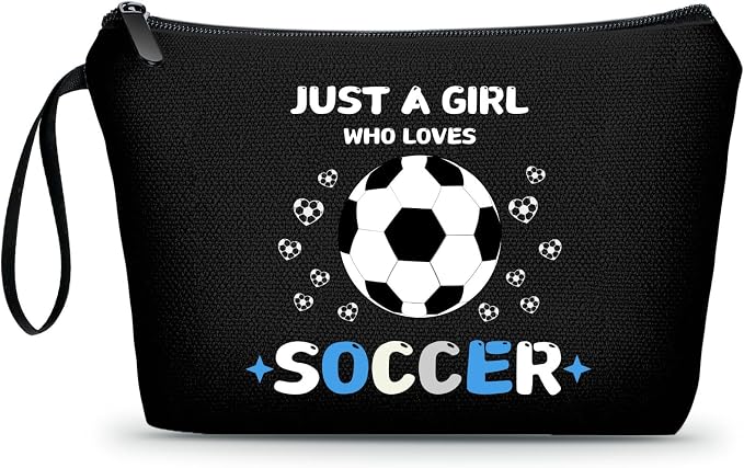 Soccer Cosmetic Makeup Bag, Soccer Gifts by ARIOSEY