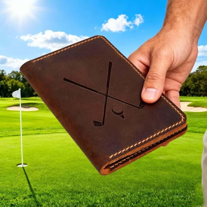 Personalized Leather Golf Scorecard & Yardage Book Holder, Personalized Golf - Image 3
