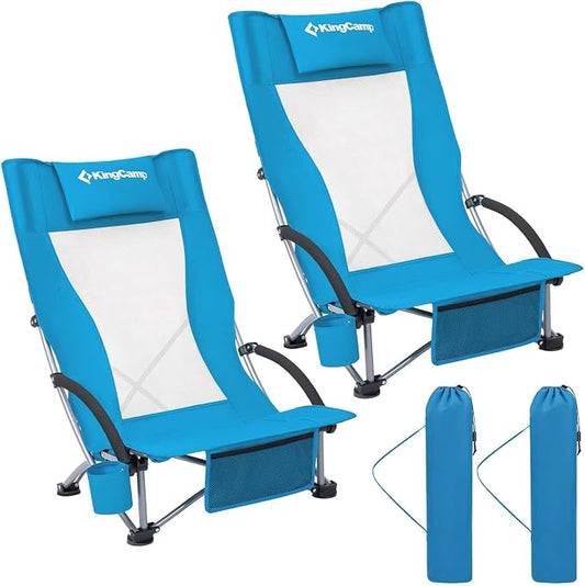 KingCamp Low Beach Chairs, Folding Portable Chair by KingCamp