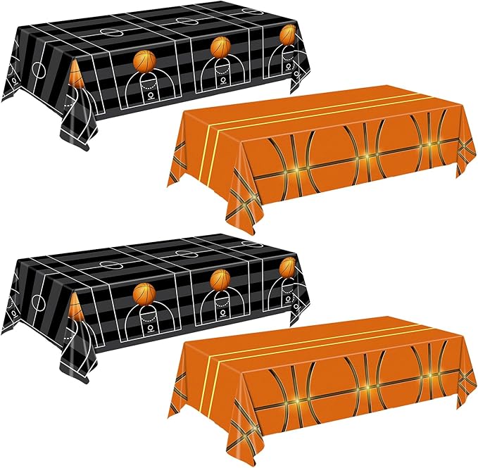 4 Pieces Basketball Tablecloth by QIYANPAX