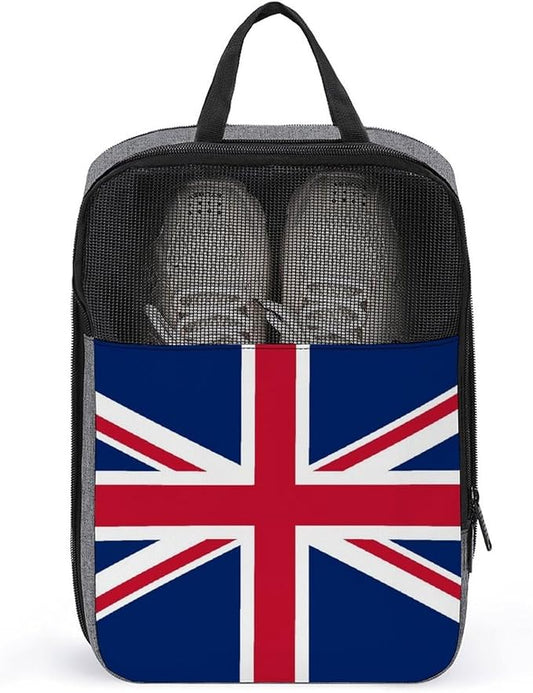 Gym Sport Shoe Pouch British UK Flag Portable Travel Shoe Bag by Unknown
