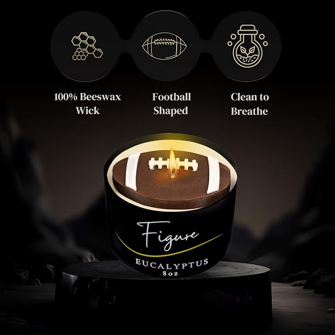 All-Natural Football Candle – Eucalyptus Scent | Hand-Poured in The USA | - Image 5