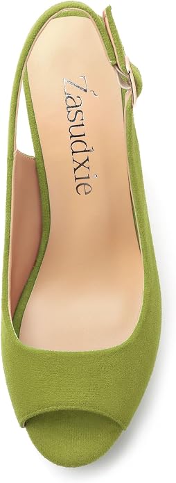 Womens Wedge Platform Sandals Peep Open Toe Slingback Buckle High Heel Dress - Image 3