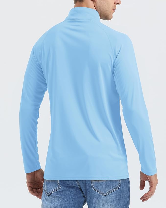 Boladeci Men's UPF 50+ Sun Shirts 1/4 Zip Long Sleeve SPF UV Protection - Image 3