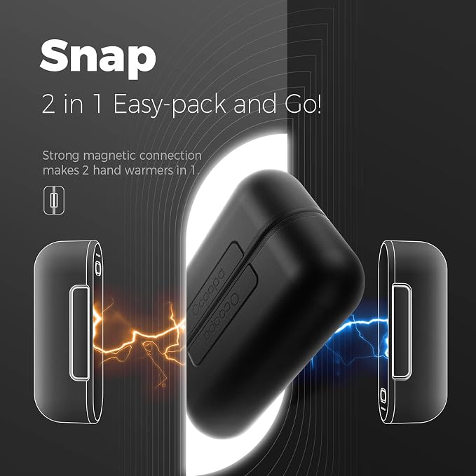 OCOOPA Hand Warmers Rechargeable 2 Pack, Magnetic Electric Handwarmer, 16 Hrs - Image 2