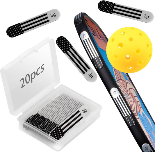 20pcs Pickleball Lead Tape - 3M Adhesive Lead Tape for Pickleball Paddles with Storage Box, Weighted 3g Adhesive Strips for Golf Clubs Tennis Racket Increase Control & Power