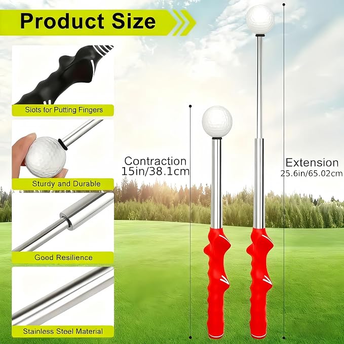 Retractable Golf Swing Training Aid, Right-Handed Golf Swing Trainer, Golf Grip - Image 6