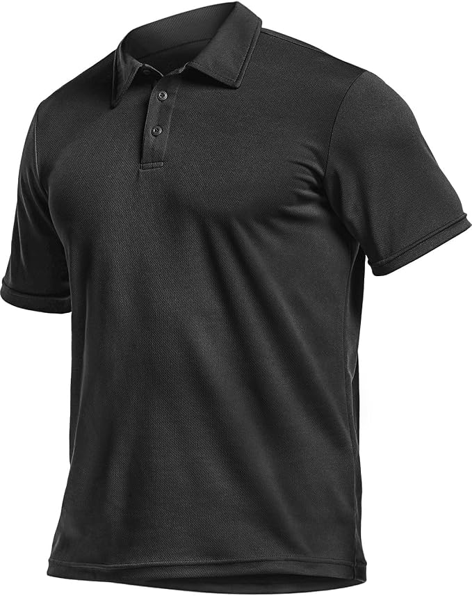CQR Men's Polo Shirts, Tactical Short Sleeve Golf Performance Shirts, - Image 9