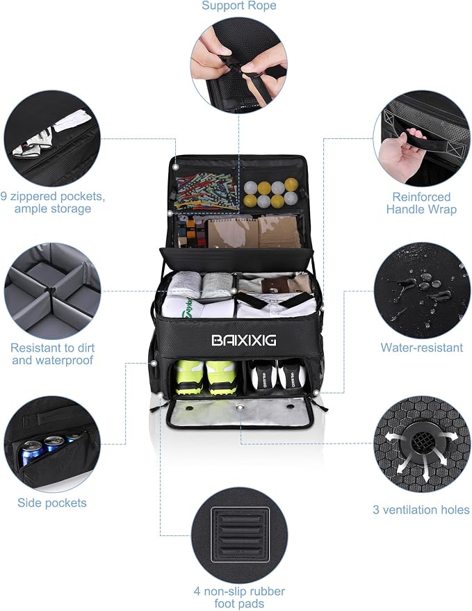 Golf Trunk Organizer, Waterproof Car Golf Locker - Image 3