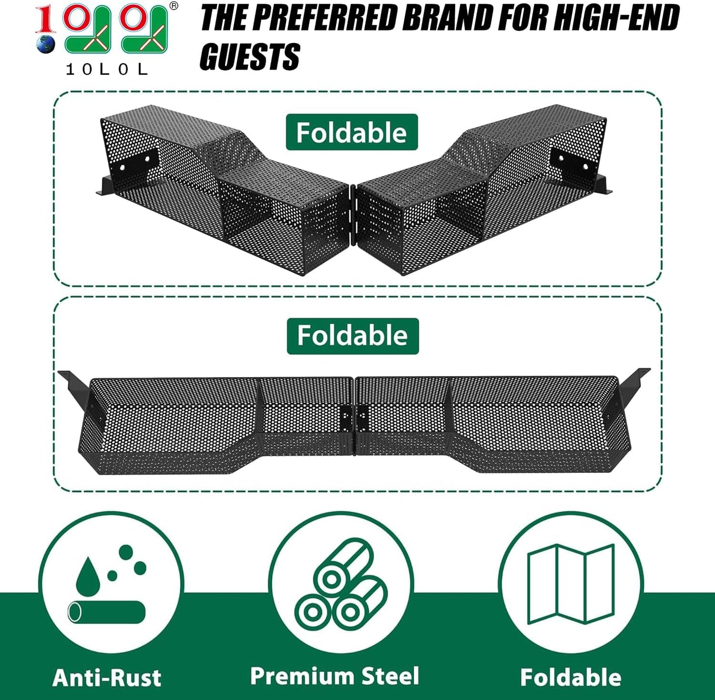 10L0L Golf Cart Inner Storage Utility Basket-Premium Steel Anti-Rust Suitable for Golf Cart Club Car Tempo Front Dash Storage Tray Organizer (Black)