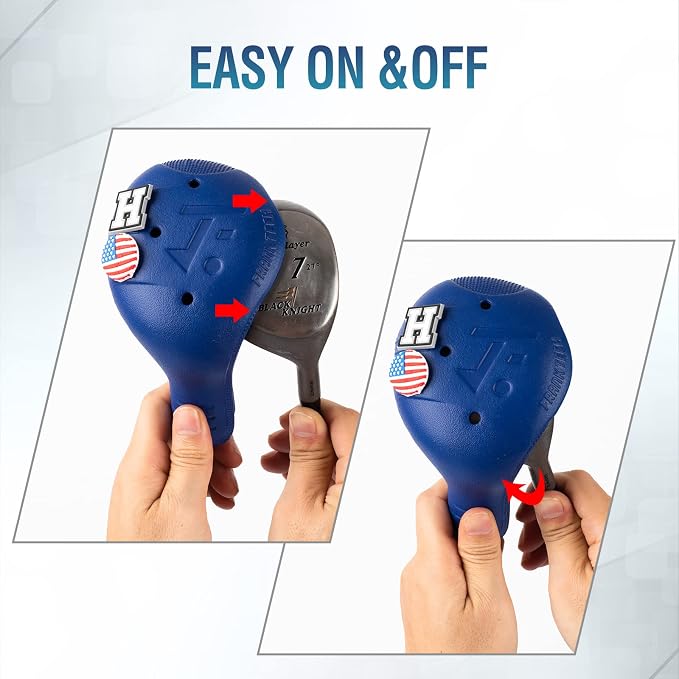 Golf Head Covers, 3 Pack EVA Plastic Golf Club Covers - Image 3