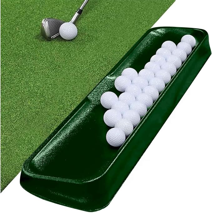 Golf Ball Tray, Dark Green | 100-Ball Capacity | Heavy-Duty High-Impact Plastic by ZFYOUNG