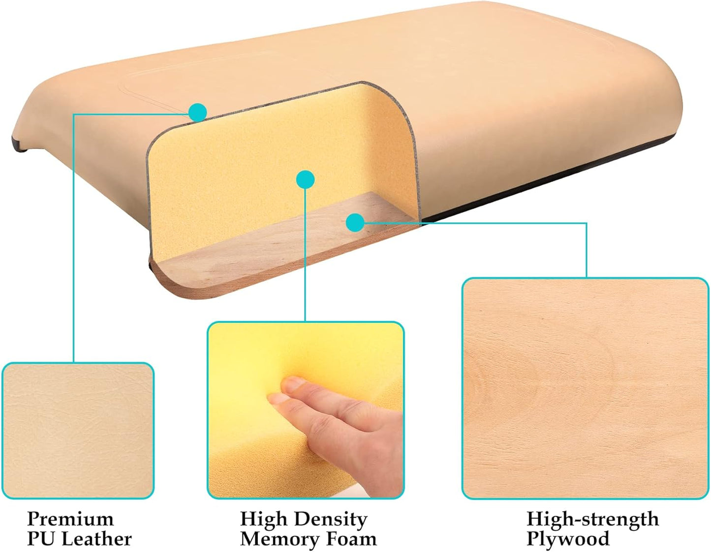 10L0L Front Seat Bottom & Backrest Assembly for Club Car DS 2000.5-up Golf Cart, Factory Style Replacement Cushions
