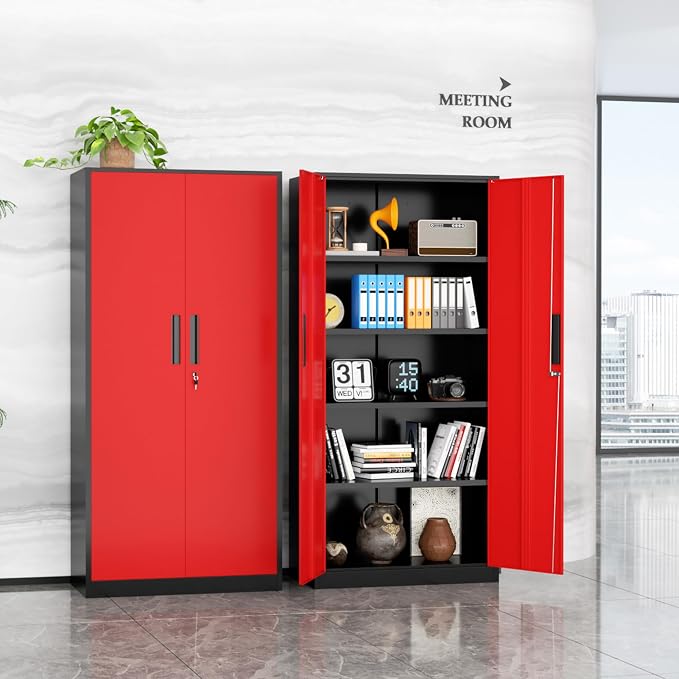 INTERGREAT Metal Storage Cabinet, Tall Metal Cabinet - Image 9