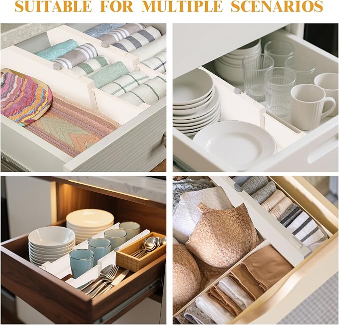 4 Pack 4" High Drawer Dividers, Dresser Drawer Organizer, Drawer Separators - Image 7