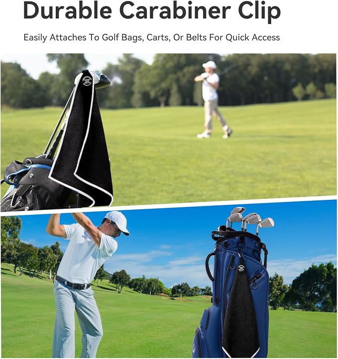 Magnetic Golf Towel with Clip and Cleaning Pocket -Premium Ultra Absorbent and - Image 4