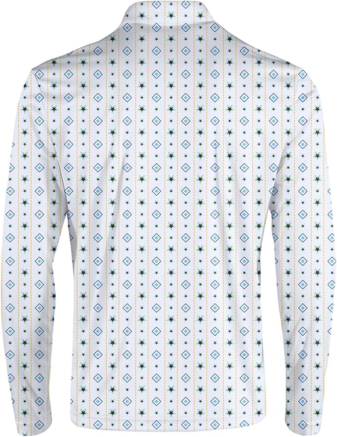 Men's Long Sleeve Golf Shirt Quick Dry 3 Button Work Fishing Outdoor Casual - Image 2