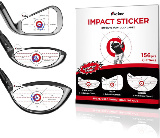 Golf Impact Tape - High-Resolution Strike Stickers for Iron, Wood & Fairway Clubs, Non-Residue, Swing Training Aid Impact Labels