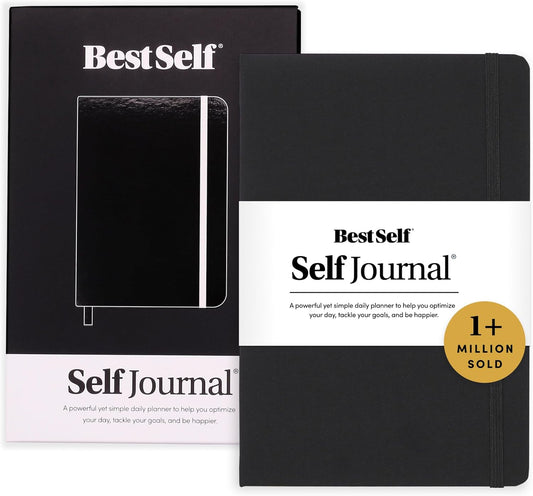 BestSelf 13-Week Self Journal & Goal Planner – Undated Daily ADHD-Friendly Journal for Men & Women | Productivity, Gratitude, Reflection & Habit Tracker | 2025 Life Organizer with Prompts, Black