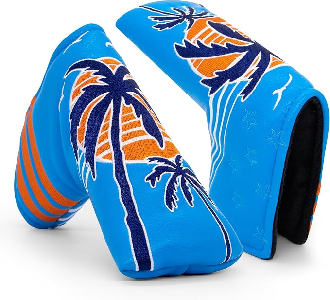 Montela Golf Club Covers Summer Coconut Tree Golf Putter Cover Driver Cover by montelagolf