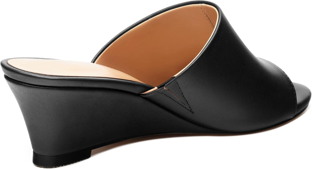 Wedge Sandals for Women Open Toe Wedge Heels Womens Matte High Heel Sandal - Image 5