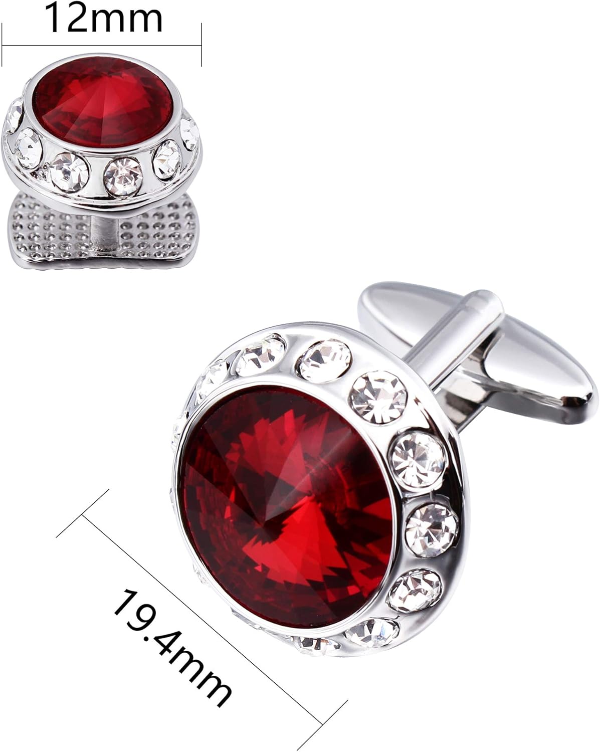 HAWSON Birthstone Tuxedo Studs and Cufflinks Set for Men's Suit Tuxedo Formal Dress Shirt Wedding Business Party Accessories