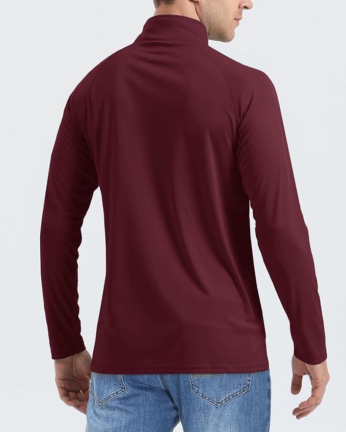 Boladeci Men's UPF 50+ Sun Shirts 1/4 Zip Long Sleeve SPF UV Protection - Image 3