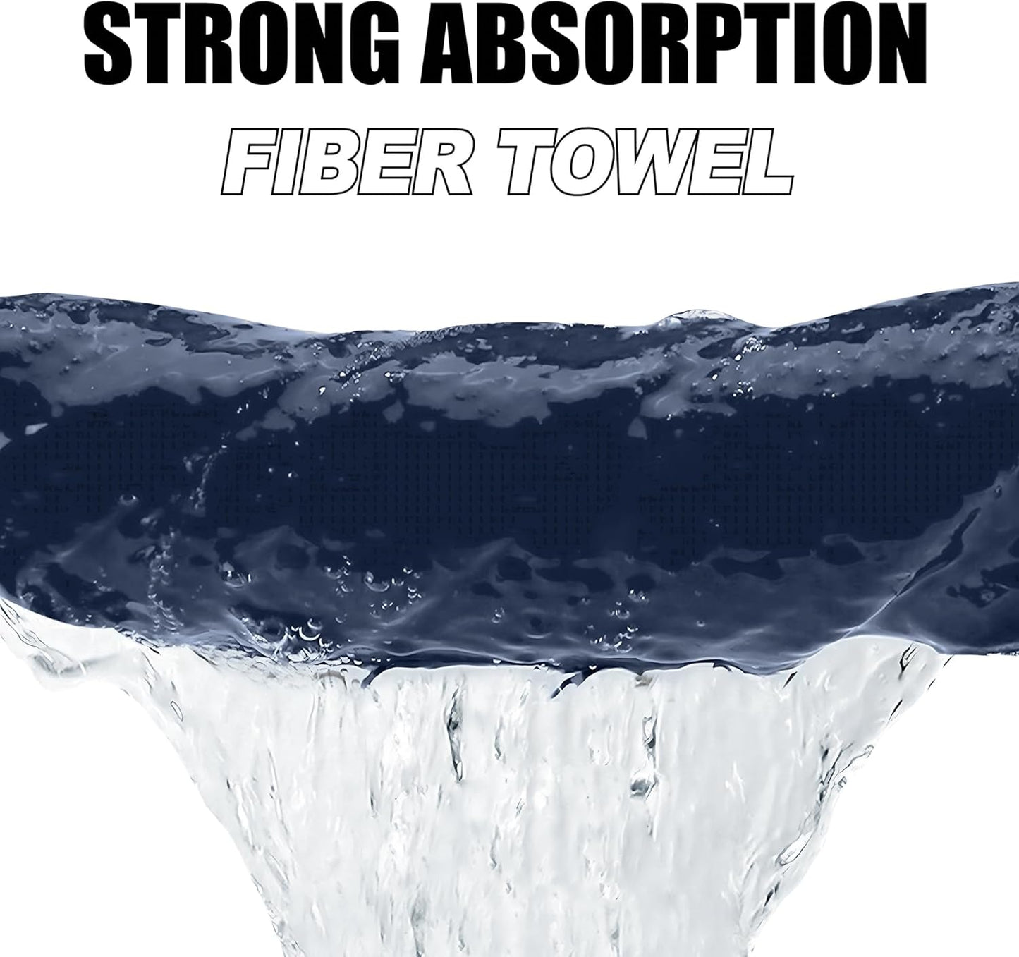 2-Pack Magnetic Golf Towel with Clip, Microfiber Waffle Design - Industrial Strength Magnet for Strong Hold to Golf Bags, Carts & Clubs - Navy Blue