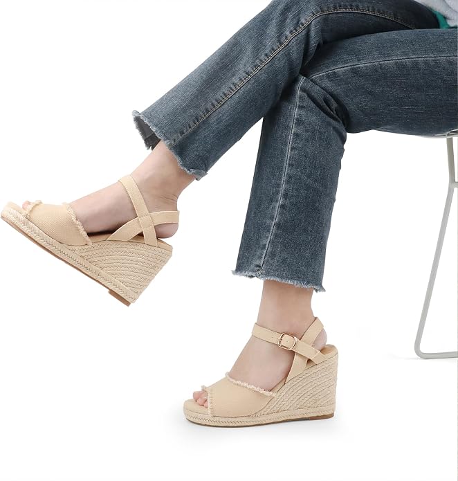 JOY IN LOVE Platform Wedge Sandals - Image 4