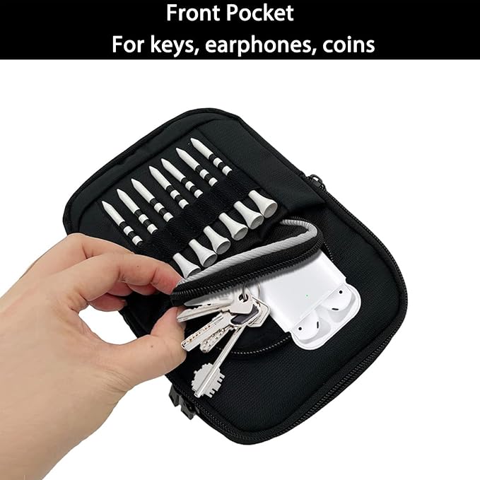 Golf Ball Pouch, Tee Organizer Bag Accessory Clip, Holder - Image 7