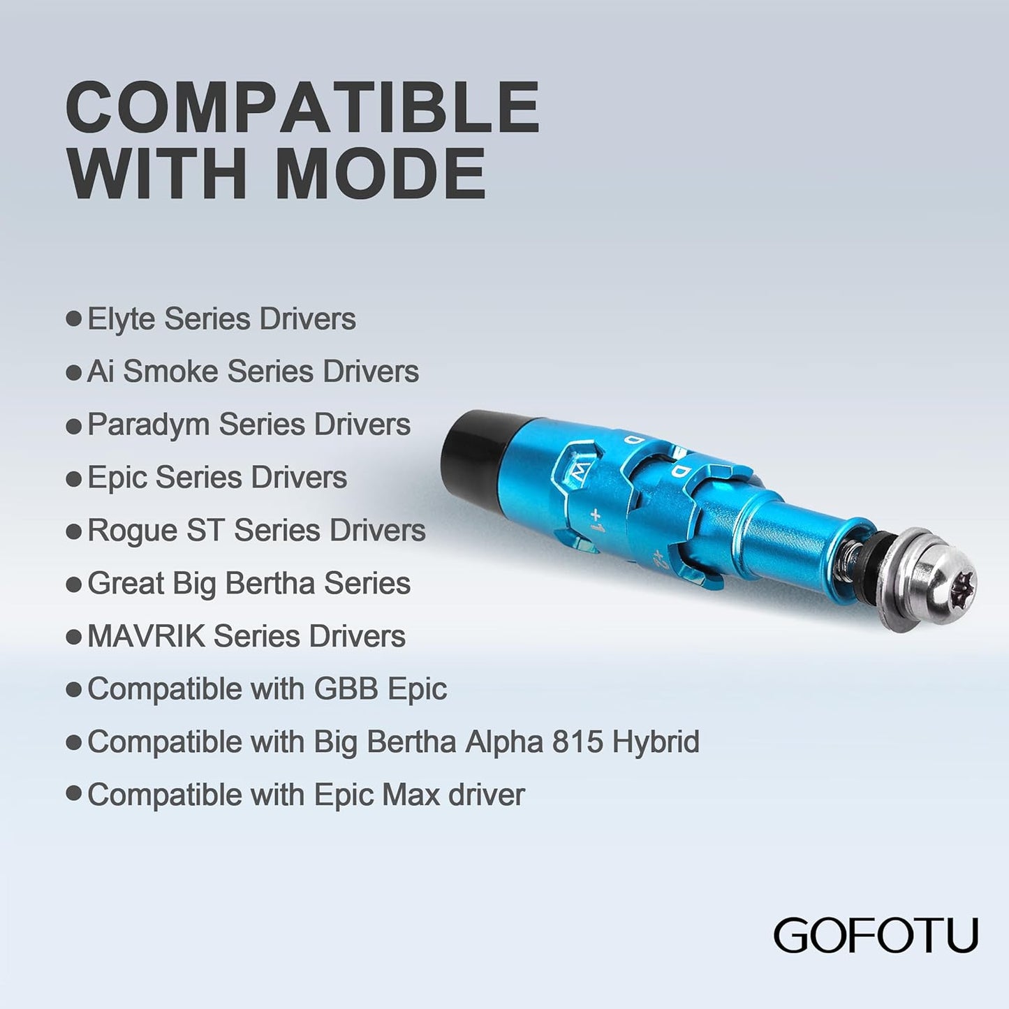 .335 Blue Shaft Adapter Sleeve Compatible with Callaway Elyte Ai Smoke Series Drivers, Paradym, Epic, Rogue ST, Great Big Bertha, MAVRIK Series,815 Drivers