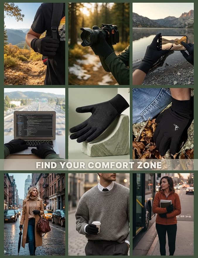 Lightweight Running Winter Gloves Touch Screen Gloves Liners - Image 5