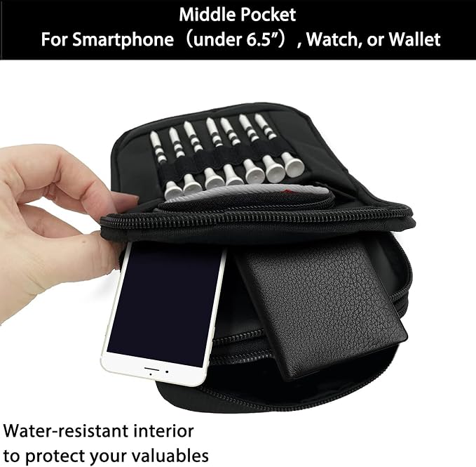 Golf Ball Pouch, Tee Organizer Bag Accessory Clip, Holder - Image 8