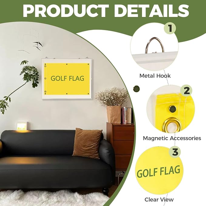 Acrylic Golf Flag Frames for 13'' x 17'' Golf Flag, Banner Frame Shadow Boxes - Image 3