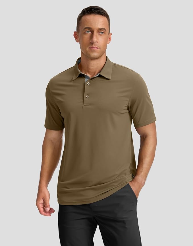Men's Golf Shirts Dry Fit Moisture Wicking Performance Short Sleeve Collared - Image 2
