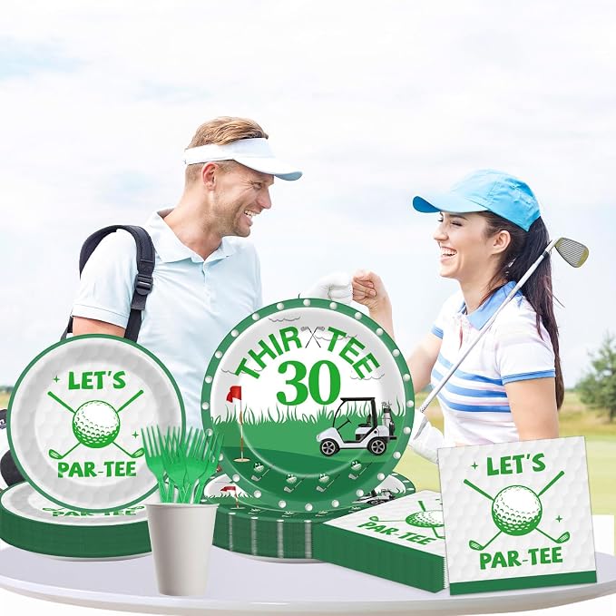 96 Pcs Golf 30th Birthday Party Decorations Golf Theme Tableware Set Golf - Image 5